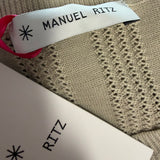 T-Shirt Manuel Ritz in Maglia Traforata - Beige