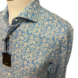 Barba Camicia in Lino a Fiori