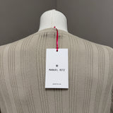 T-Shirt Manuel Ritz in Maglia Traforata - Beige
