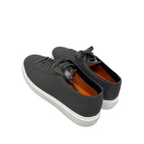 Sneaker Santoni Uomo in Pelle Grigia Martellata - Misura 43 (UK 8, US 9)