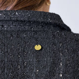Camicia Giubbotto in tweed nero