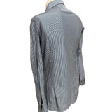 Camicia Aglini Uomo a Righe Sottili Blu e Bianco - Taglia L (Collo 42)