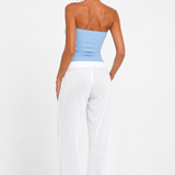 Body a Fascia Drappeggiato con Fiocco Laterale