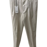 Pantalone Lardini Sartoriale - Misto Lana, Seta e Lino - Beige Chiaro