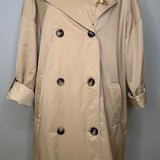 Trench Coat beige con spille gioiello rimovibili