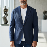 Giacca Manuel Ritz Blu Micro Trama - Taglia 52