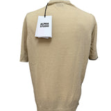 Maglia girocollo Alpha Studio in cotone beige - Taglia 50