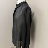 Camicia Lardini in Seta Trasparente - Nero