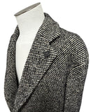Cappotto Monopetto Lardini in Lana Spigata - Grigio Antracite