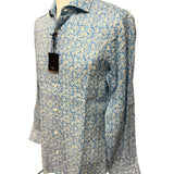 Barba Camicia in Lino a Fiori