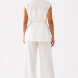Completo bianco in lino