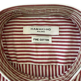 Camicia Hamaki-Ho – Rigata Bianco e Bordeaux