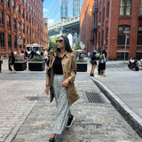 Pantalone a pois vita alta New York