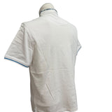 Polo Harmont & Blaine Bianco in Piqué di Cotone – Collo Coreana Paisley Taglia M