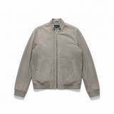Giubbotto Bomber Emanuele Curci in Pelle Scamosciata - Sabbia Beige