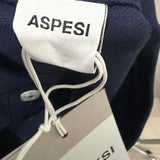 Polo Aspesi in Piqué di Cotone Stretch - Blu Navy