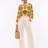 Maglia Crochet Boho Multicolor