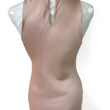 Abito lungo satinato rosa cipria