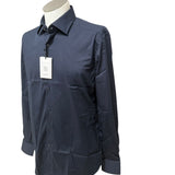 Camicia Xacus Tailor Fit - Blu Navy in Tessuto Stretch Albini