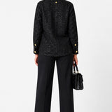Camicia Giubbotto in tweed nero