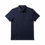 Polo Aspesi in Piqué di Cotone Stretch - Blu Navy