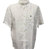 Camicia Lacoste – Regular Fit in Lino Bianco