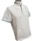 Polo Harmont & Blaine Bianco in Piqué di Cotone – Collo Coreana Paisley Taglia M
