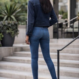 Pantalone Jeans Skinny Blu Denim Gaelle