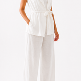 Completo bianco in lino