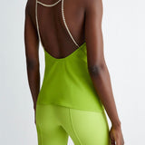 Top in Raso con Spalline Gioiello Liu Jo Verde Lime