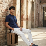 Polo Aspesi a Manica Corta - 100% Cotone Blu Navy