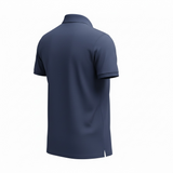 Polo Aspesi in Piqué di Cotone Stretch - Blu Navy