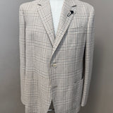 Giacca Lardini Sartoriale in Cotone e Lino – Fantasia Check Beige e Marrone taglia 54