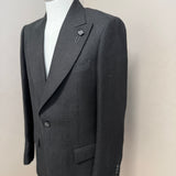 Giacca Lardini in 100% Lino con Rever a Lancia - Nero - Taglia 50