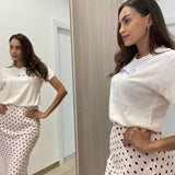 T-shirt Pinko con logo in vinile