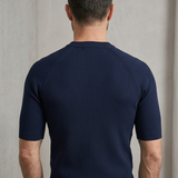 T-Shirt Alpha Studio in Cotone Blu a Costine – Taglia 50
