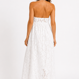 Abito Lungo Halter in Pizzo