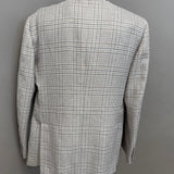Giacca Lardini Sartoriale in Cotone e Lino – Fantasia Check Beige e Marrone taglia 54
