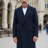 Cappotto Doppiopetto Lardini in Lana - Blu Notte