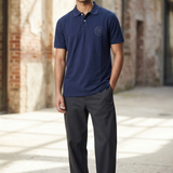 Polo Aspesi a Manica Corta - 100% Cotone Blu Navy