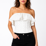 Top Zillah Pois Bianco