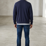 Cardigan Hamaki-ho in puro cotone blu Taglia L