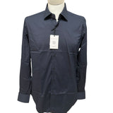 Camicia Xacus Tailor Fit - Blu Navy in Tessuto Stretch Albini
