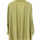Camicia fluida in viscosa verde salvia
