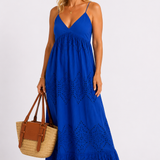 Abito Maxi Sangallo Blu Royal