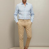 Barba Camicia in Lino a Fiori