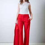Body bianco Rinascimento con pizzo e tulle trasparente