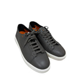 Sneaker Santoni Uomo in Pelle Grigia Martellata - Misura 43 (UK 8, US 9)