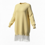 Maglione Vicolo con fondo in tulle effetto strappato