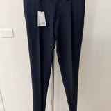 Pantalone Sartoriale Lardini in Lana e Tessuto Tecnico - Blu Navy